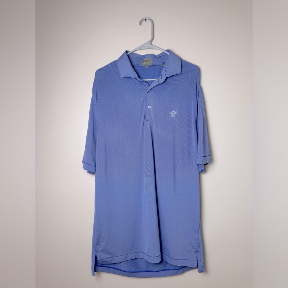 Fennec Highly Evolved Men's Striped Moisture Wicking Polo‎ Shirt Size Medium